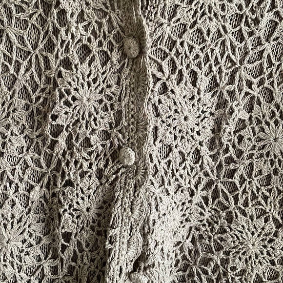 Beautiful Crocheted Look Women’s Sweater/Cardigan - Picture 5 of 15